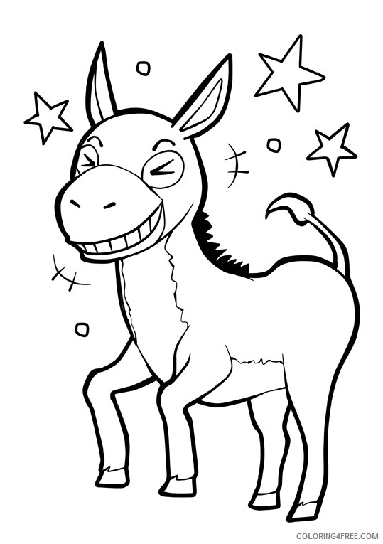 Donkey Coloring Sheets Animal Coloring Pages Printable 2021 1315 Coloring4free