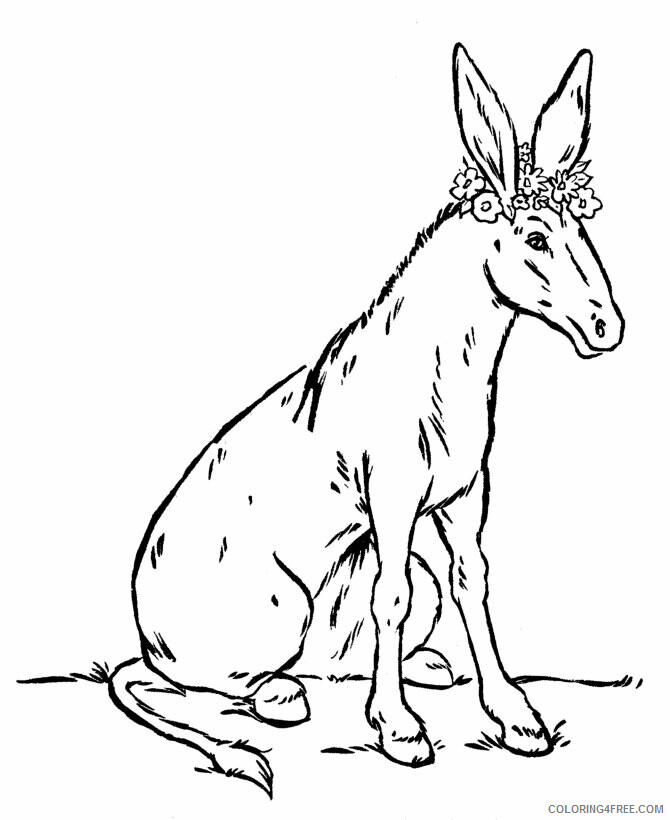 Donkey Coloring Sheets Animal Coloring Pages Printable 2021 1316 Coloring4free