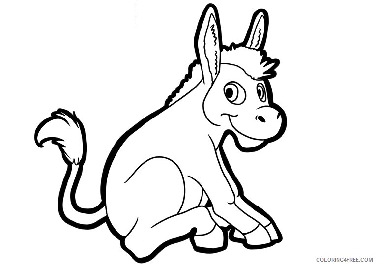 Donkey Coloring Sheets Animal Coloring Pages Printable 2021 1318 Coloring4free