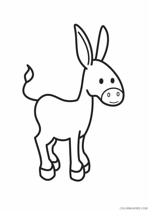 Donkey Coloring Sheets Animal Coloring Pages Printable 2021 1321 Coloring4free
