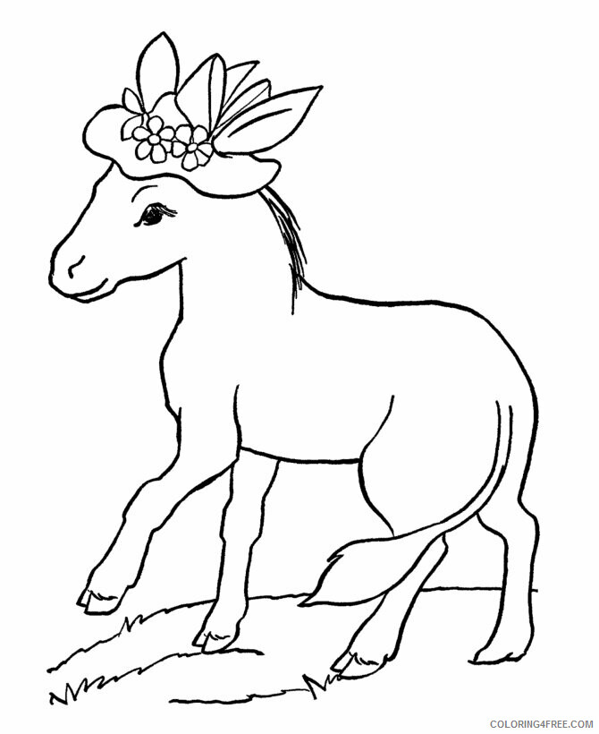 Donkey Coloring Sheets Animal Coloring Pages Printable 2021 1322 Coloring4free