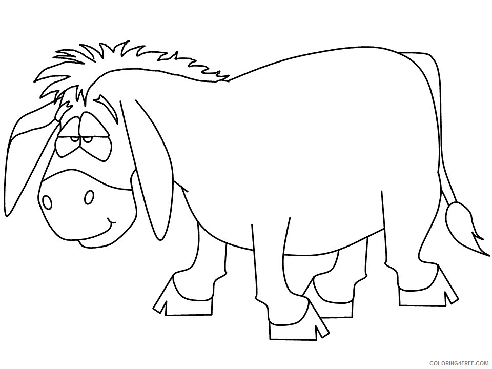 Donkey Coloring Sheets Animal Coloring Pages Printable 2021 1326 Coloring4free