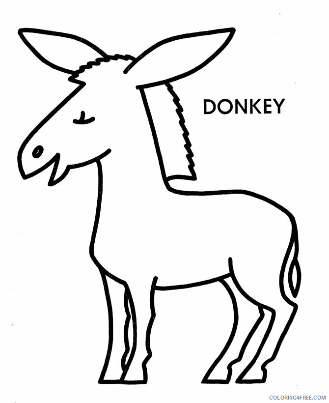 Donkey Coloring Sheets Animal Coloring Pages Printable 2021 1327 Coloring4free