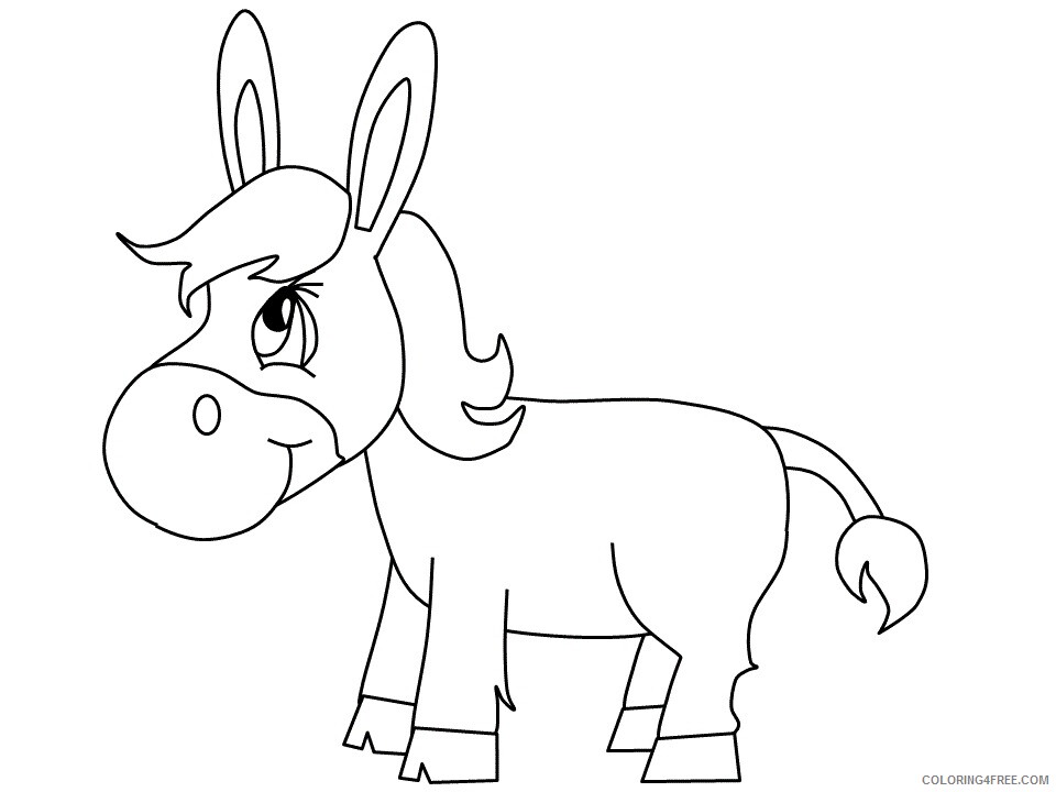 Donkey Coloring Sheets Animal Coloring Pages Printable 2021 1330 Coloring4free