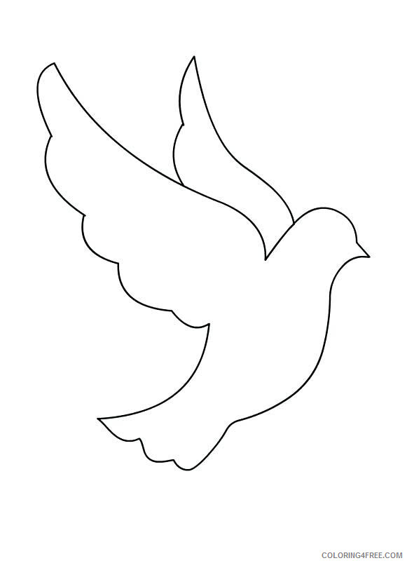 Doves Coloring Pages Animal Printable Sheets Dove Outline 2021 1709 Coloring4free