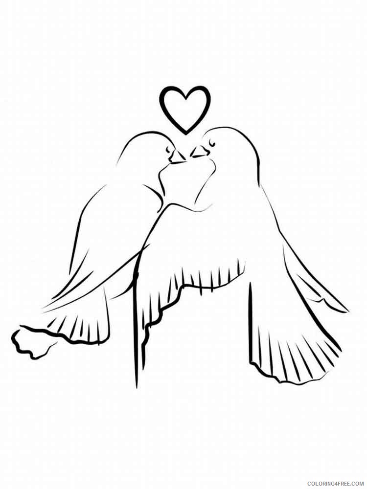 Doves Coloring Pages Animal Printable Sheets Doves birds 8 2021 1716 Coloring4free