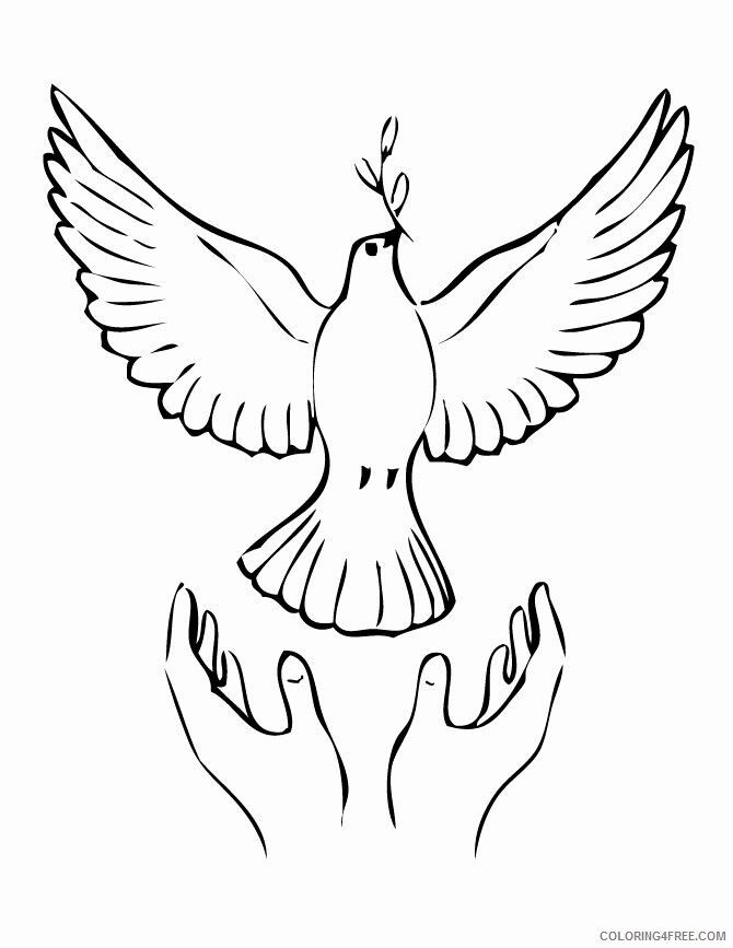 Doves Coloring Pages Animal Printable Sheets Freedom Dove 2021 1719 Coloring4free