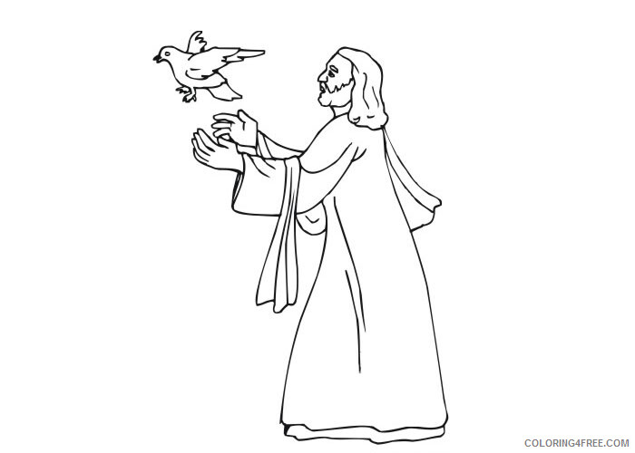 Doves Coloring Pages Animal Printable Sheets Jesus dove 2021 1720 Coloring4free