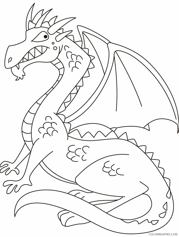 Dragon Coloring Pages Animal Printable Sheets Awesome Dragon 2021 1723 Coloring4free