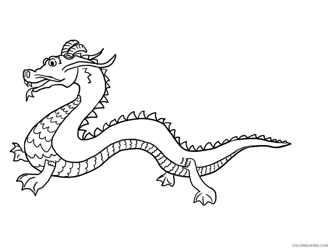 Dragon Coloring Pages Animal Printable Sheets Chinese Dragon 2021 1730 Coloring4free