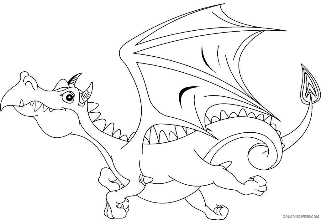 Dragon Coloring Pages Animal Printable Sheets Dragon Sheets for Boys 2021 1757 Coloring4free