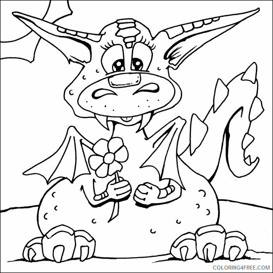 Dragon Coloring Pages Animal Printable Sheets Dragon for Kids 2021 1750 Coloring4free
