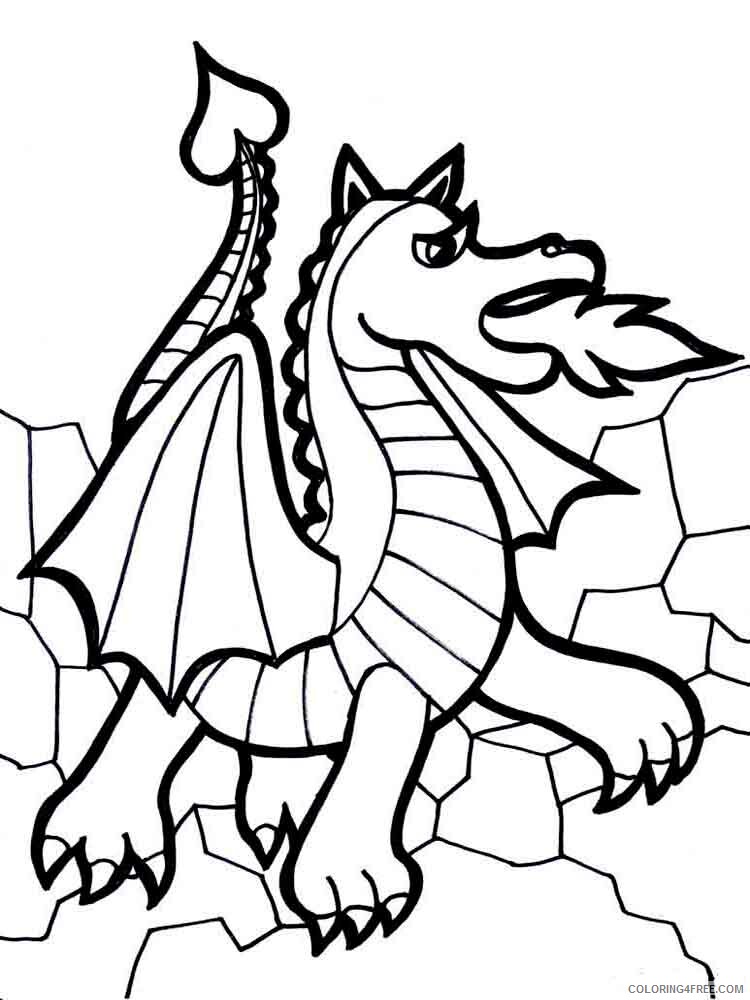Dragon Coloring Pages Animal Printable Sheets animals dragon 10 2021 1731 Coloring4free
