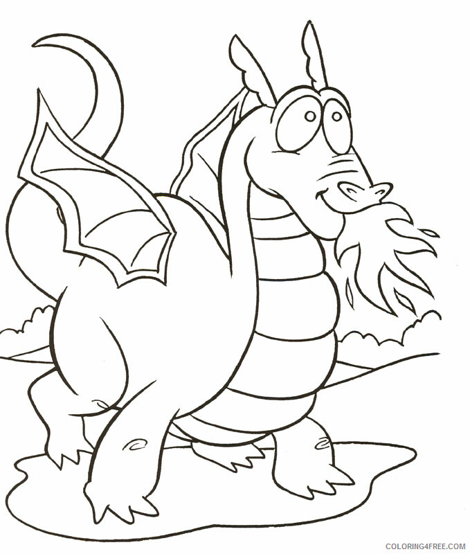 Dragon Coloring Pages Animal Printable Sheets dragon 3 2021 1747 Coloring4free