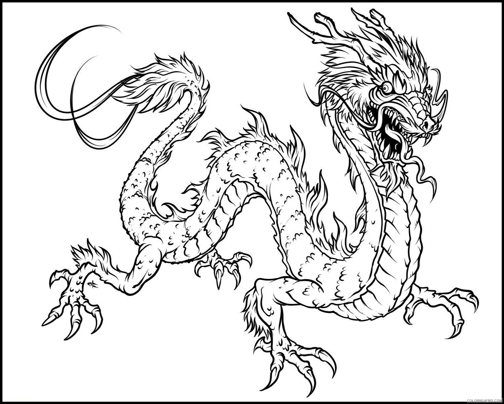 Dragon Coloring Pages Animal Printable Sheets new dragon 2021 1760 Coloring4free