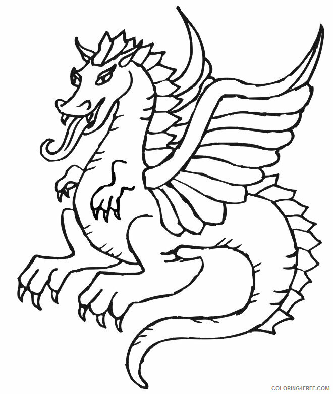 Dragon Coloring Sheets Animal Coloring Pages Printable 2021 1359 Coloring4free