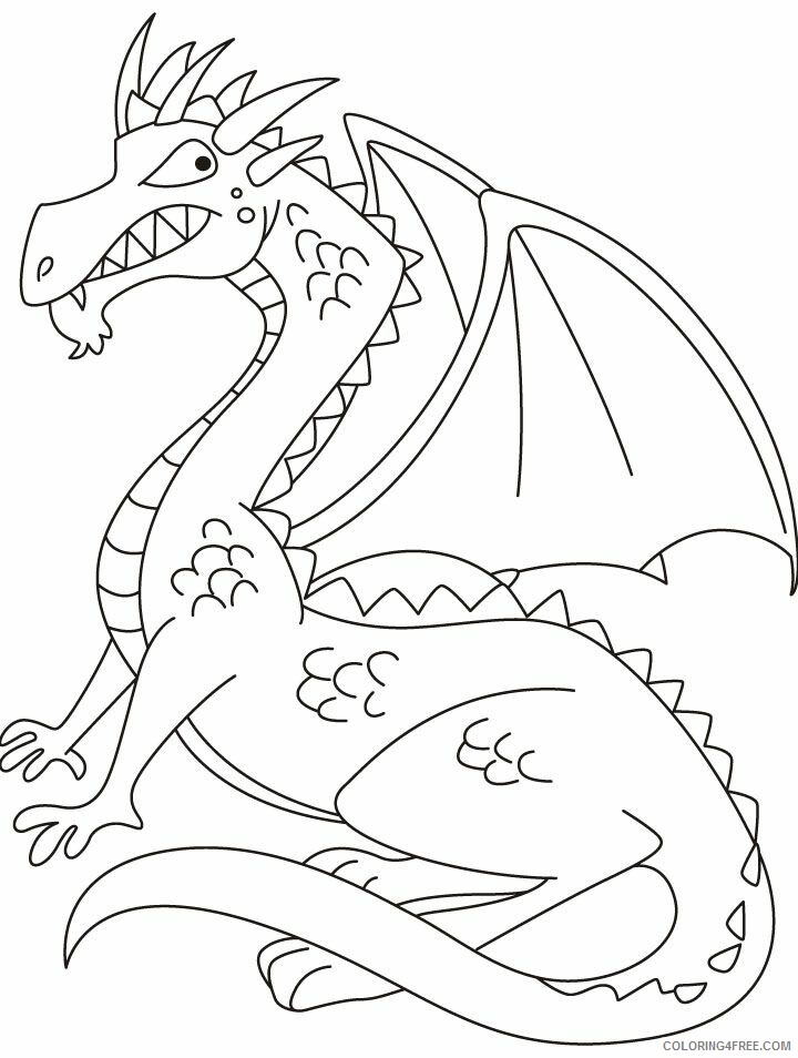Dragon Coloring Sheets Animal Coloring Pages Printable 2021 1375 Coloring4free