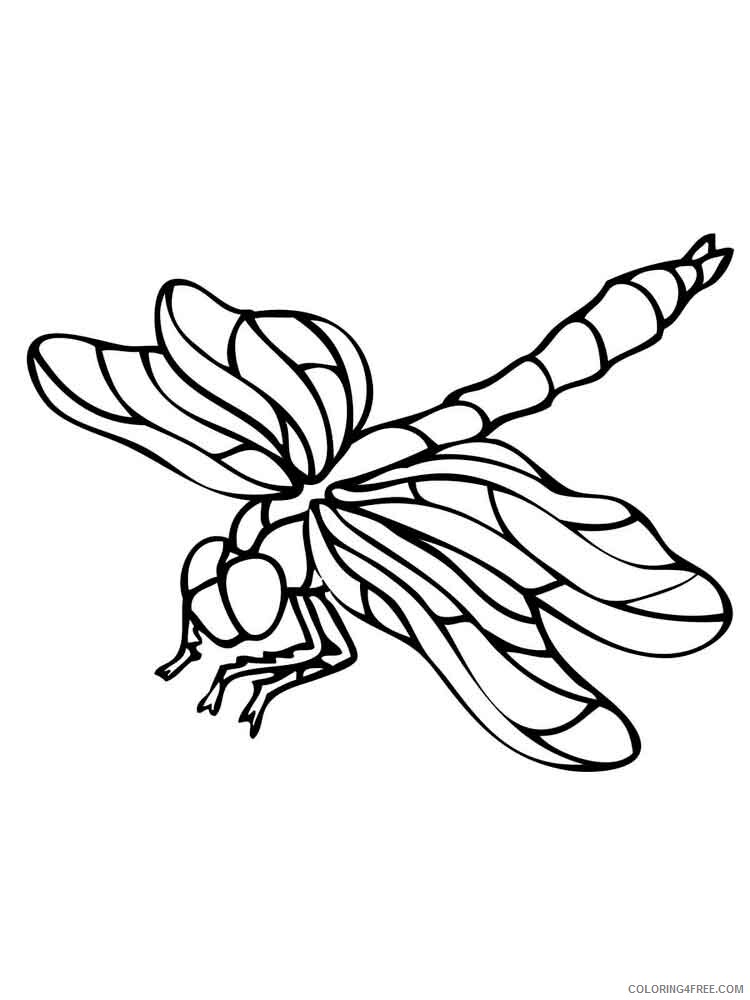 Dragonfly Coloring Pages Animal Printable Sheets Dragonfly 4 2021 1775 Coloring4free