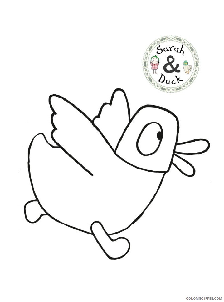 Duck Coloring Pages Animal Printable Sheets 1duck running wings 2021 1786 Coloring4free
