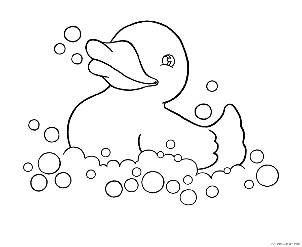 Duck Coloring Pages Animal Printable Sheets Baby Duck 2021 1789 Coloring4free