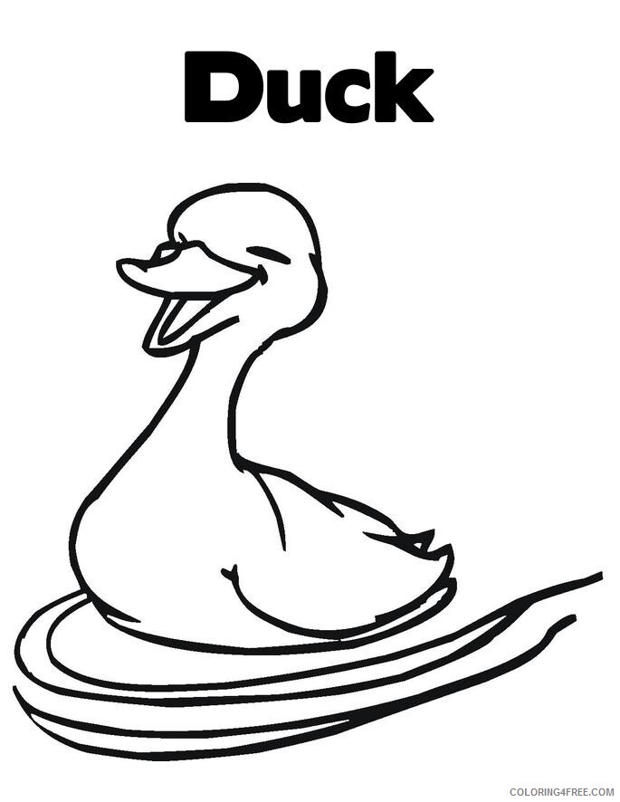 Duck Coloring Pages Animal Printable Sheets Duck For Kids 2021 1808 Coloring4free