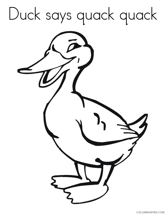 Duck Coloring Pages Animal Printable Sheets Duck Pictures 2021 1811 Coloring4free