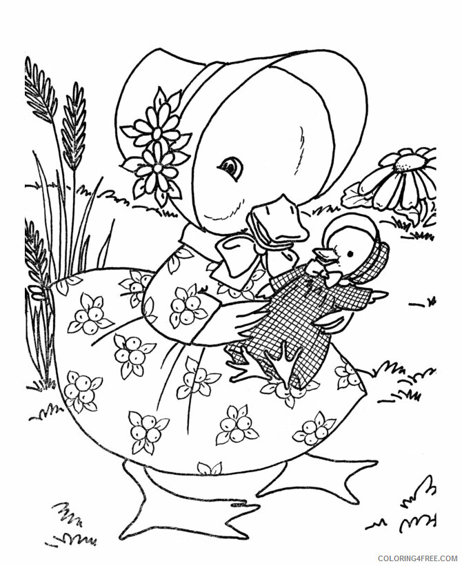 Duck Coloring Pages Animal Printable Sheets Duck Sheet for Free 2021 1813 Coloring4free