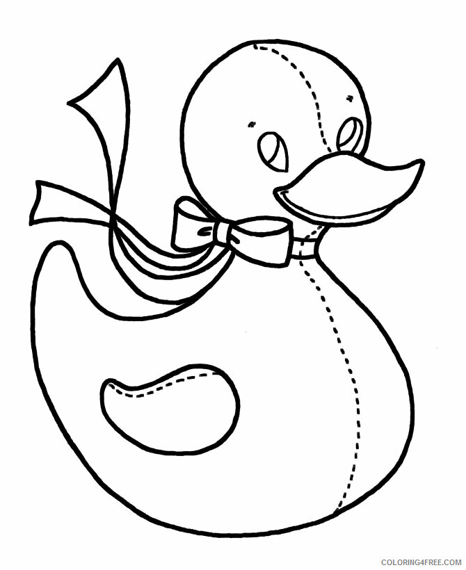 Duck Coloring Pages Animal Printable Sheets Easy Duckie 2021 1834 Coloring4free