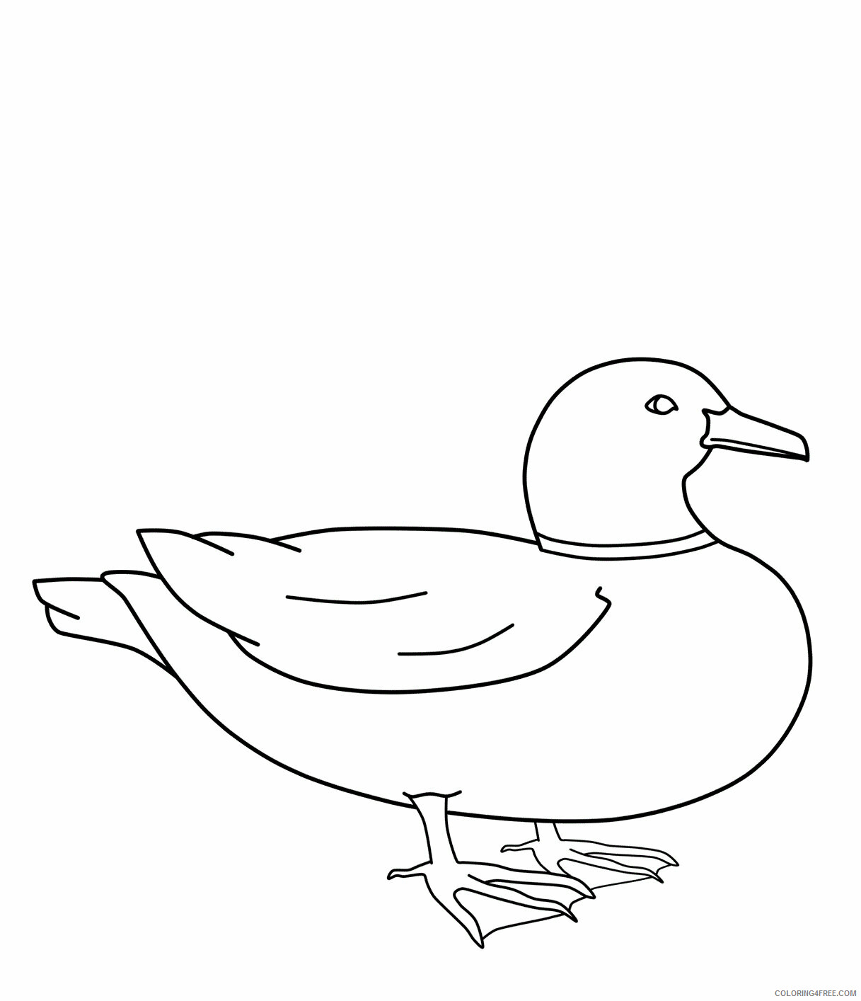 Duck Coloring Pages Animal Printable Sheets Printable Duck For Kids 2021 1840 Coloring4free