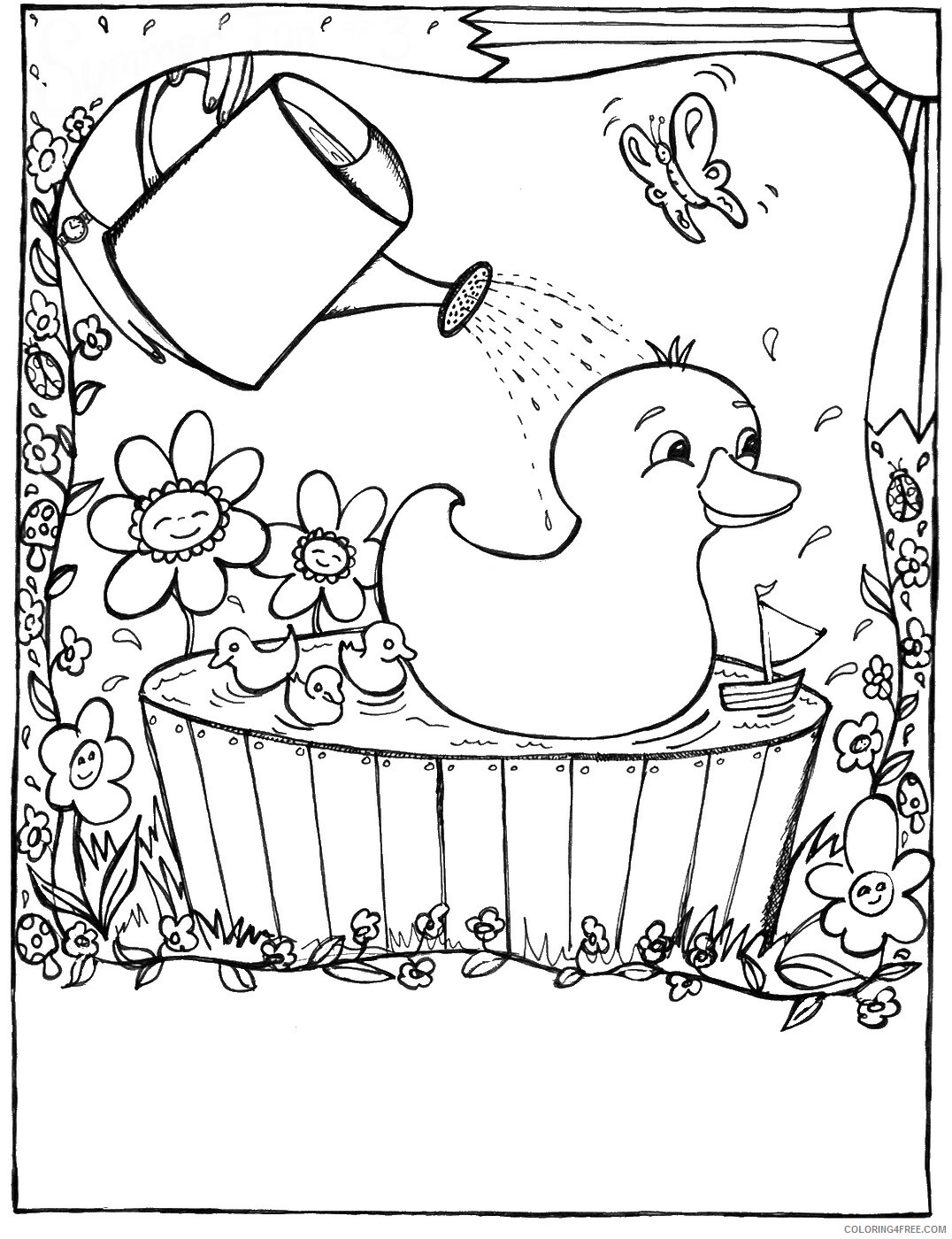 Duck Coloring Pages Animal Printable Sheets duck_cl_07 2021 1802 Coloring4free