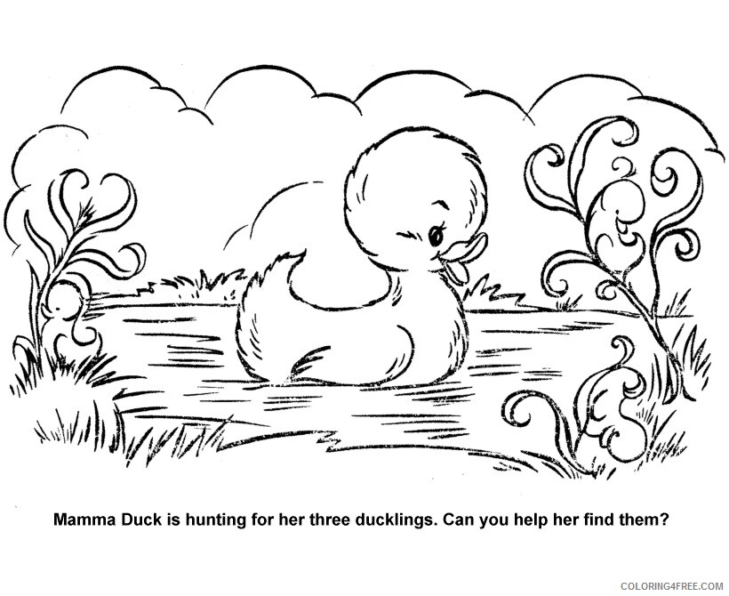 Duck Coloring Sheets Animal Coloring Pages Printable 2021 1463 Coloring4free