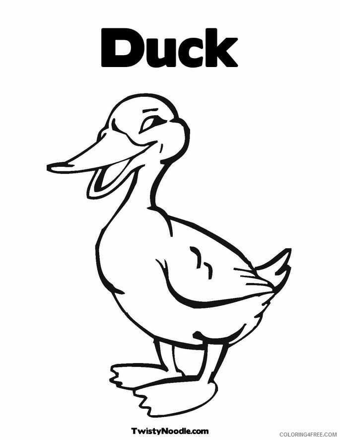 Duck Coloring Sheets Animal Coloring Pages Printable 2021 1477 Coloring4free