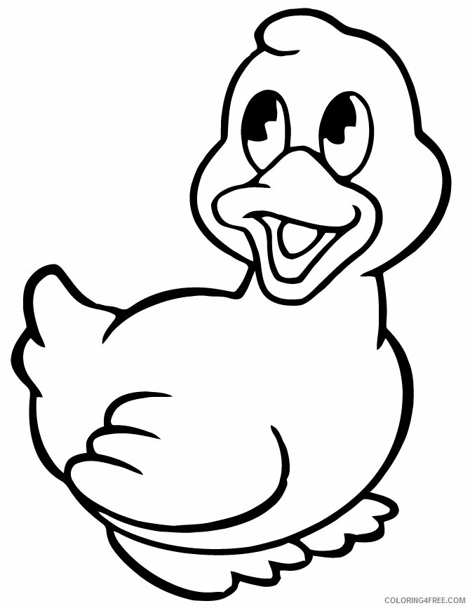 Duckling Coloring Pages Animal Printable Sheets Duckling 2021 1848 Coloring4free