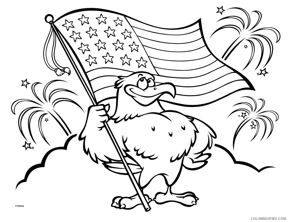 Eagle Coloring Pages Animal Printable Sheets Eagle American Flag 2021 1860 Coloring4free