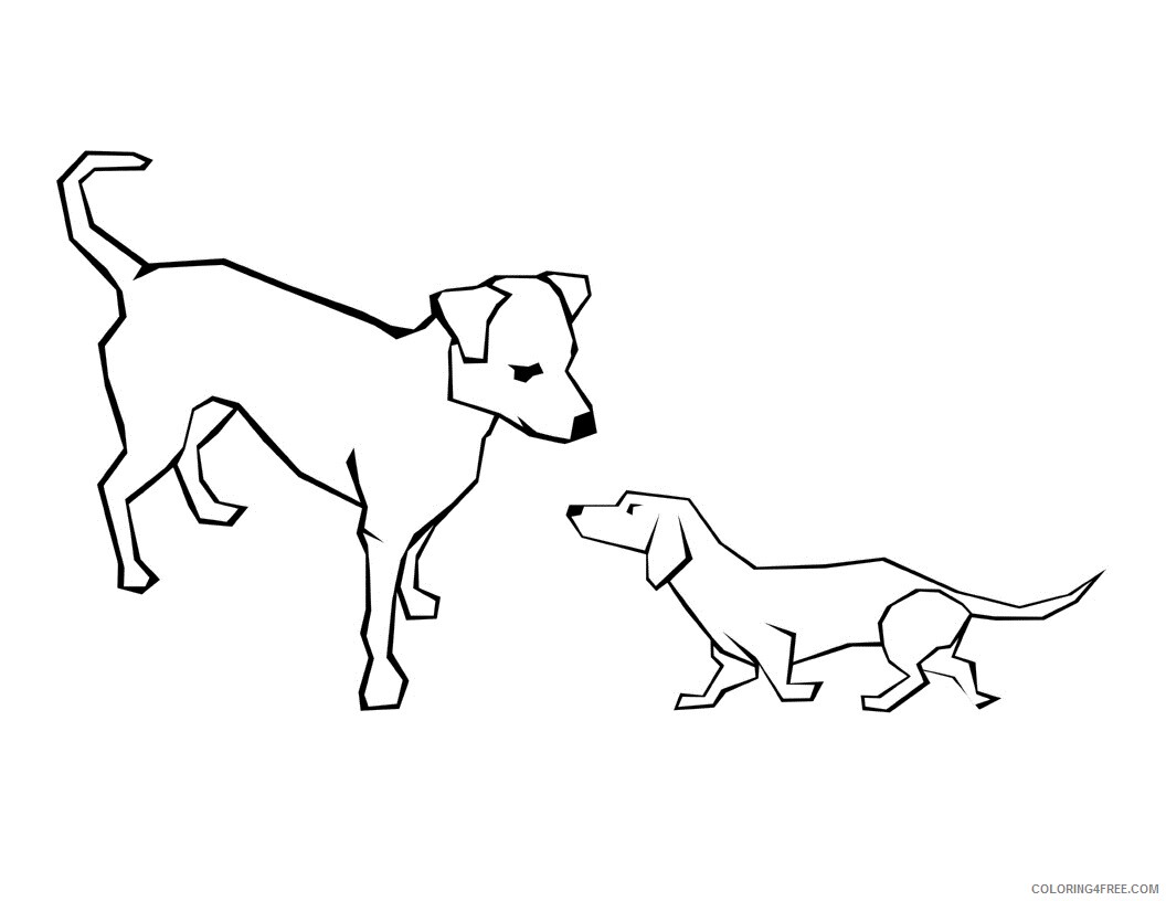 Easy Dog Coloring Pages Animal Printable Sheets Dog For Kids 2021 1897 Coloring4free