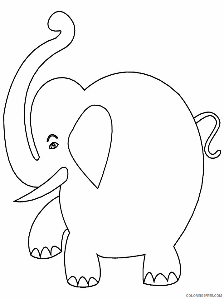 Elephant Coloring Pages Animal Printable Sheets 5 2021 1919 Coloring4free