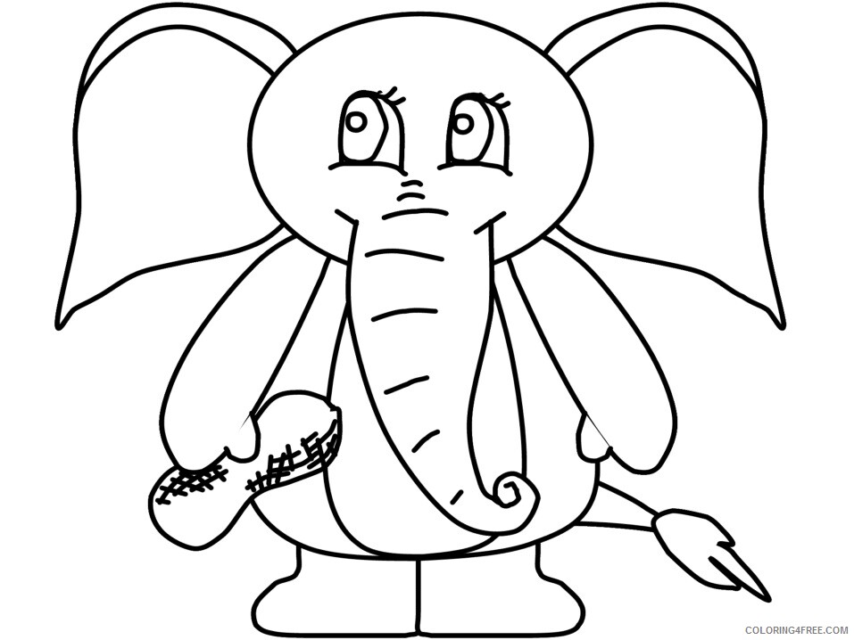 Elephant Coloring Pages Animal Printable Sheets 6 2021 1920 Coloring4free