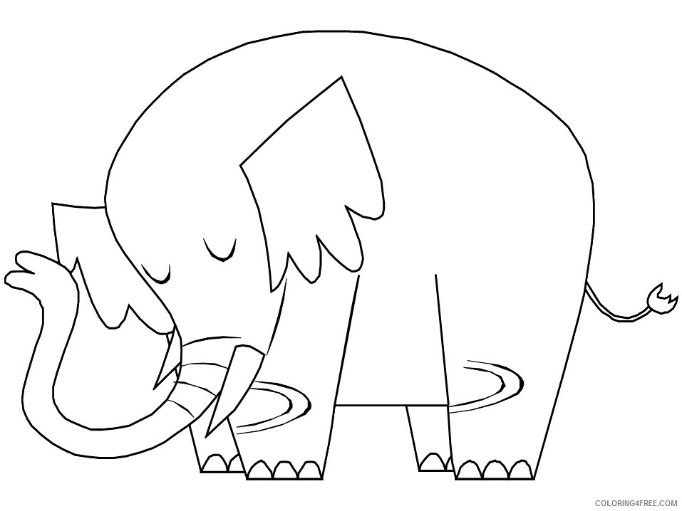 Elephant Coloring Pages Animal Printable Sheets 9 2021 1923 Coloring4free