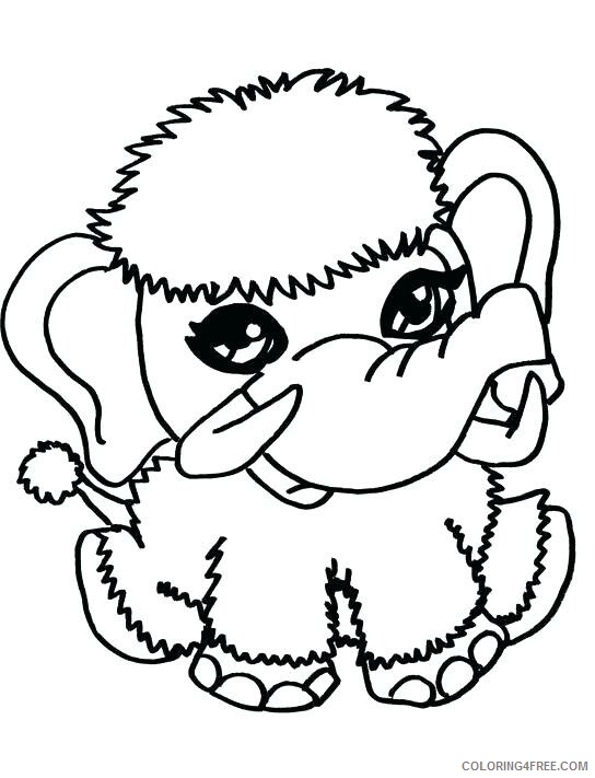Elephant Coloring Pages Animal Printable Sheets Baby Animal Elephant 2021 1927 Coloring4free