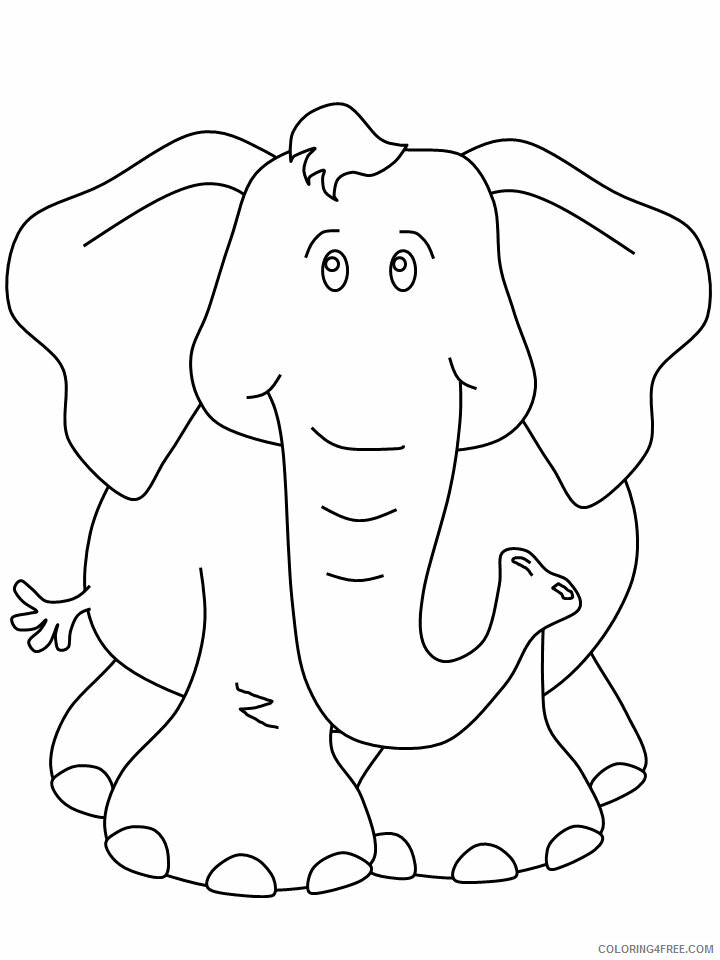 Elephant Coloring Pages Animal Printable Sheets Elephant 2021 1953 Coloring4free