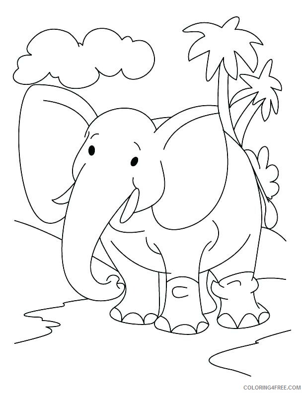 Elephant Coloring Pages Animal Printable Sheets Elephant Jungle 1 2021 1963 Coloring4free