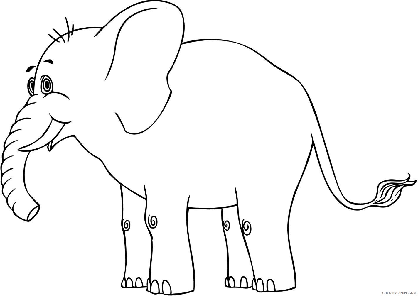 Elephant Coloring Pages Animal Printable Sheets Elephants 2021 1945 Coloring4free