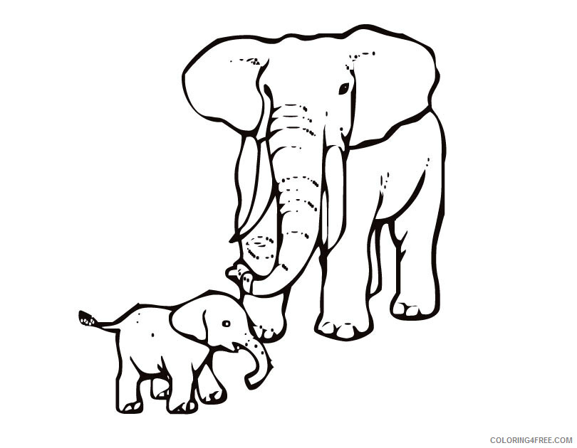 Elephant Coloring Pages Animal Printable Sheets Free Elephant for Kids 2021 1970 Coloring4free