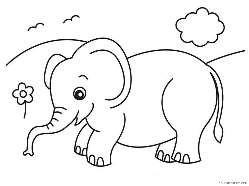Elephant Coloring Pages Animal Printable Sheets animals elephant 18 2021 1939 Coloring4free