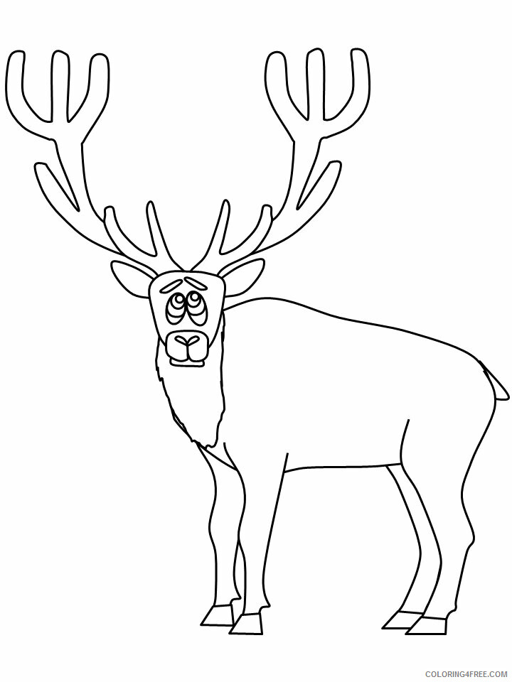 Elk Coloring Pages Animal Printable Sheets elk 2021 1983 Coloring4free