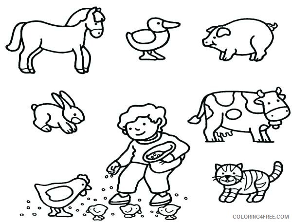 Farm Animal Coloring Pages Animal Printable Sheets Baby Farm Animals 2021 2013 Coloring4free