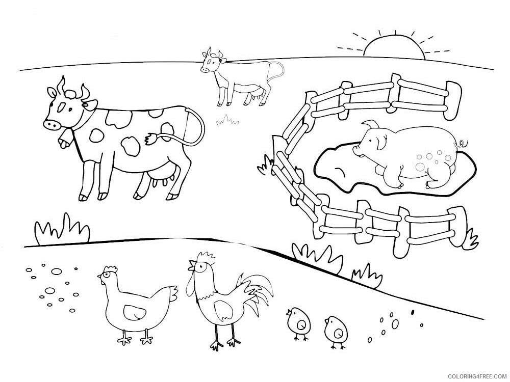 Farm Animal Coloring Pages Animal Printable Sheets Farm Animal 12 2021 2024 Coloring4free
