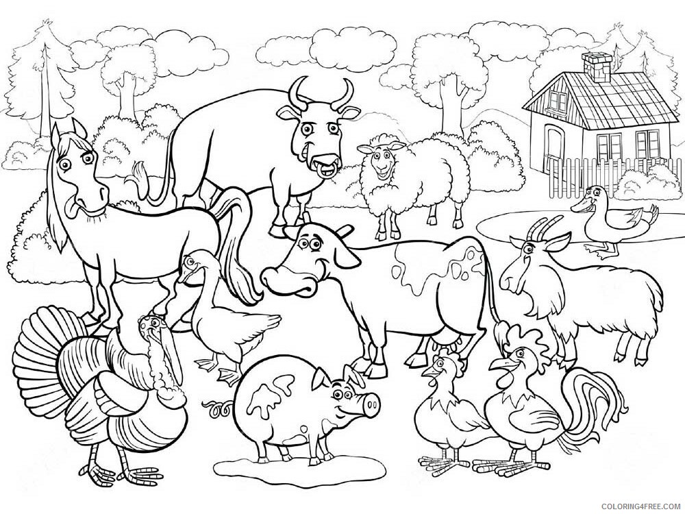 Farm Animal Coloring Pages Animal Printable Sheets Farm Animal 13 2021 2025 Coloring4free
