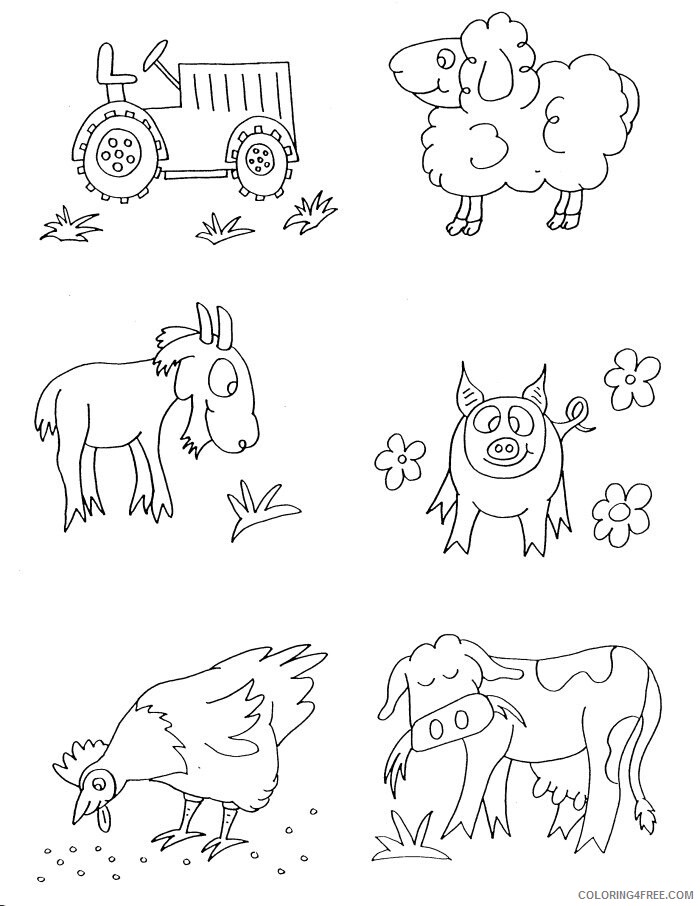 Farm Animal Coloring Pages Animal Printable Sheets Farm Animal 2021 2021 Coloring4free