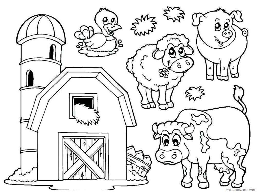 Farm Animal Coloring Pages Animal Printable Sheets Farm Animal 6 2021 2027 Coloring4free